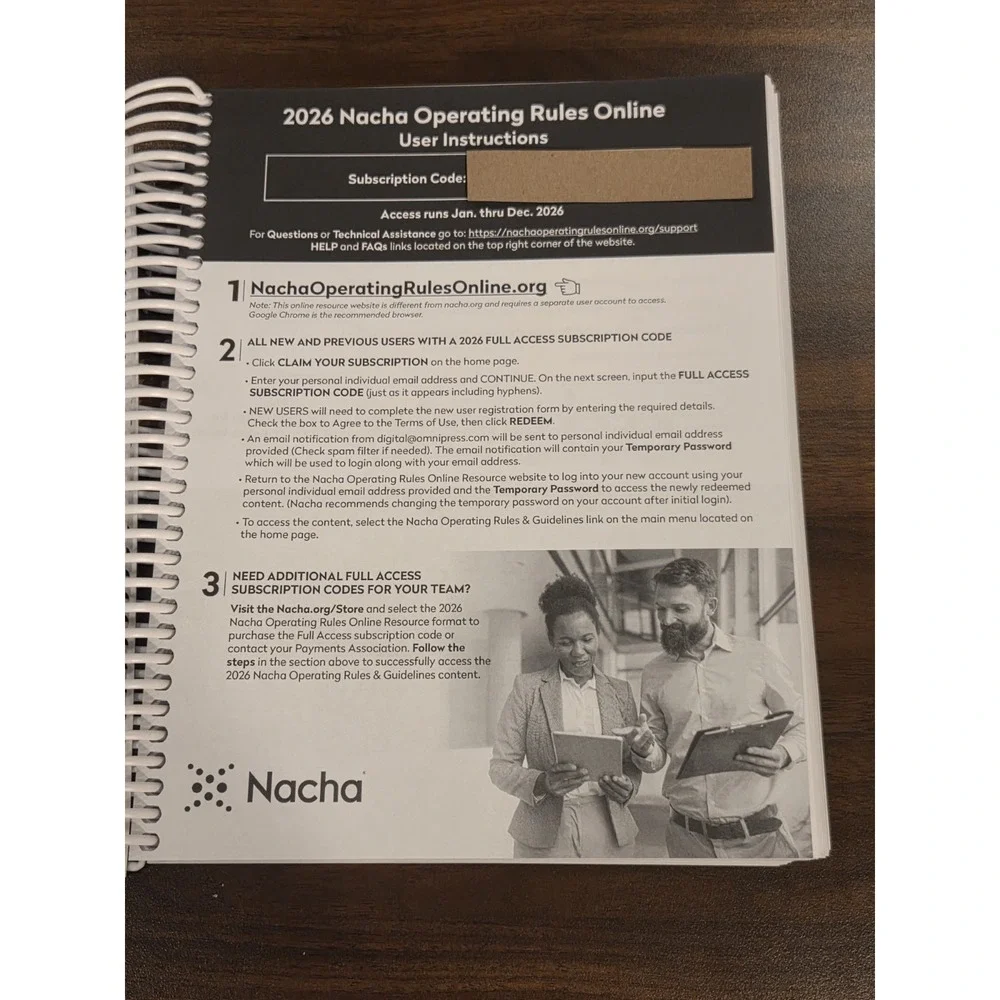 2026‎ Nacha Operating Rules & Guidelines - Spiral Bound - NEW